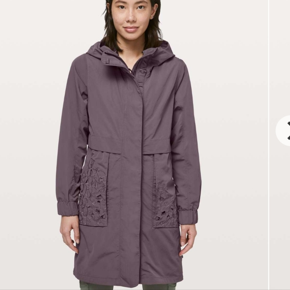 Lululemon Graced With Lace Long Jacket Antique Bark
